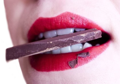 cokolada v ustech